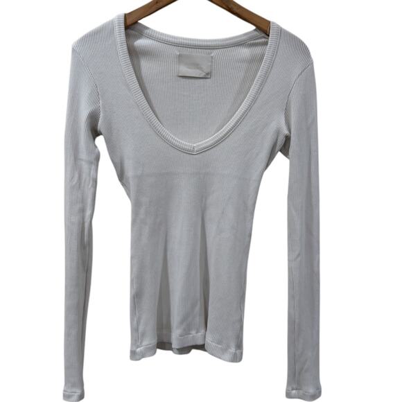 Citizens of Humanity Anouk Long Sleeve Top In White - Picture 2 of 7